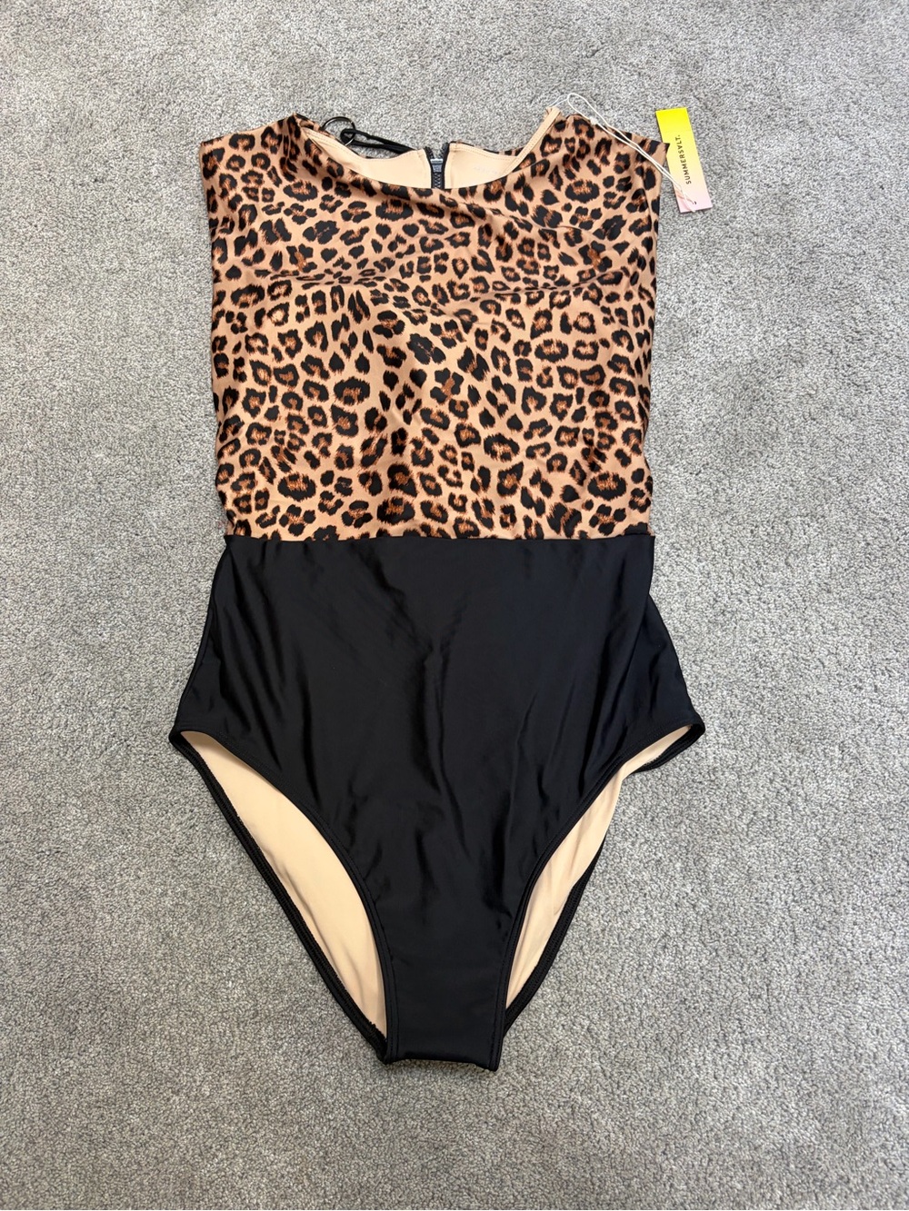 NWT Summersalt Leopard Print and Black One-Piece Swimsuit